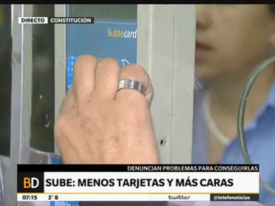 Hay menos tarjetas SUBE y más caras