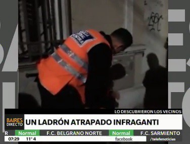 Vecinos atraparon a ladrón infraganti en Palermo