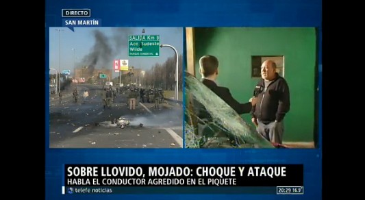 Choque y ataque: habla el conductor agredido en el piquete