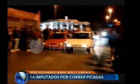 Imputaron a 14 personas por correr picadas