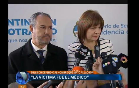 Patricia Bullrich:  "La víctima fue el médico"