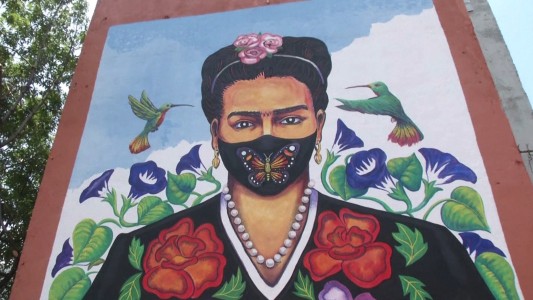 Frida Kahlo sumada a la campaña por el uso de barbijos