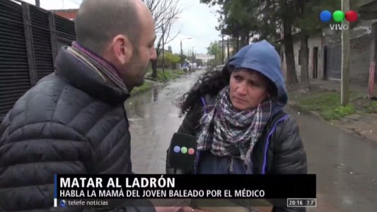 Habló la mamá del ladrón que murió: "Mi hijo tiene seis tiros"