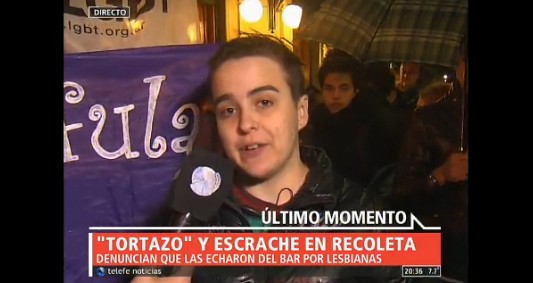 "Tortazo" y escrache en Recoleta