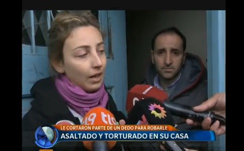 Asaltado y torturado: "Mi papá perdió el dedo"