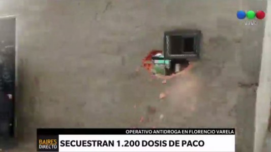 Demolieron un búnker de paco en Florencio Varela