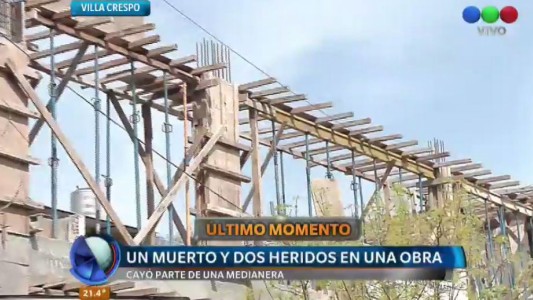 Derrumbe en una obra en construcción en Paternal