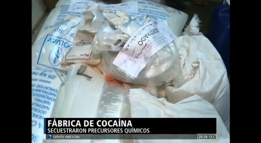 Fabrica de cocaína: secuestraron precursores químicos