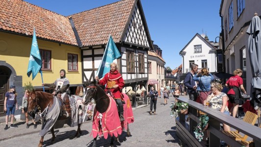 "Respeten las distancias": encargaron el control a caballeros medievales