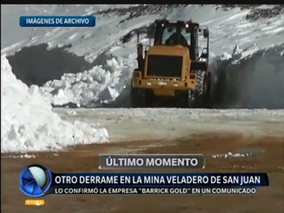 Nuevo derrame de cianuro en una mina de San Juan