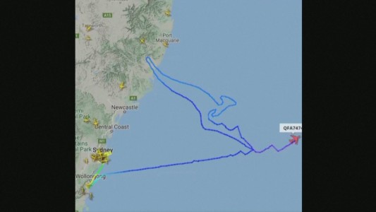 Un cangurito dibujado en un radar como despedida