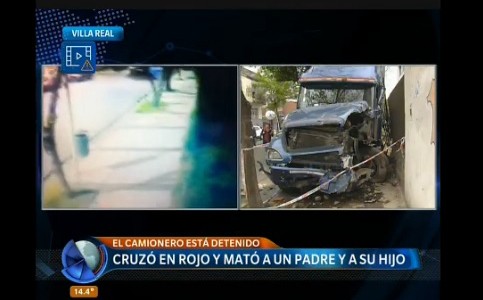 Padre e hijo murieron embestidos por un camión