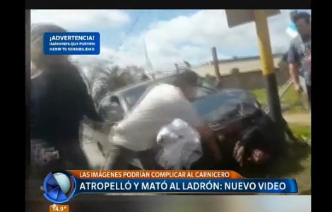 Atropelló y mató al ladrón: nuevo video