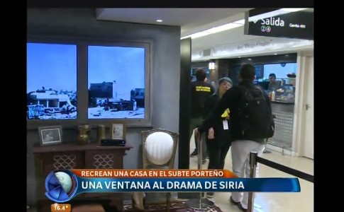 Una ventana al drama de Siria en el subte porteño