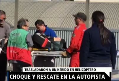 Choque y rescate en la autopista Buenos Aires-La Plata