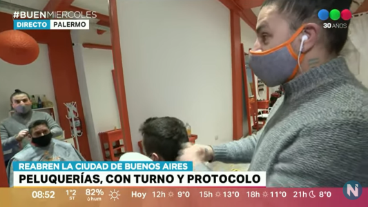 Así es volver a la peluquería en Buenos Aires, 4 meses después