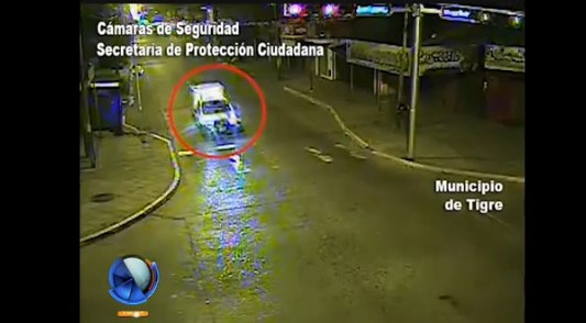 Persecución en General Pacheco queda registrada por las cámaras de seguridad