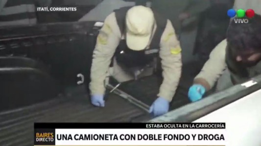 Una camioneta con droga en el doble fondo