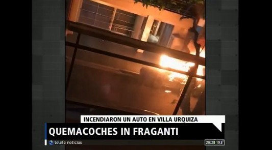 Villa Urquiza: "quemacoches" infraganti