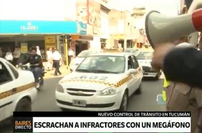 Tucumán: escrachan a infractores con megáfonos