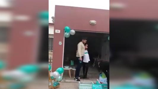 Punta Alta: emoción y alegría en un baby shower con distanciamiento social