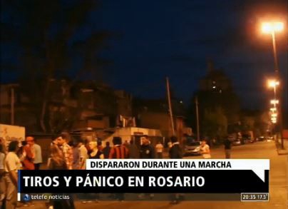 Tiros y pánico en una marcha en Rosario