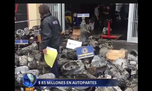 Secuestraron cerca de mil autopartes ilegales valuadas en 10 millones de pesos