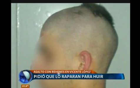 Insólito: tomó de rehén a un hombre y lo obligó a raparlo para escapar