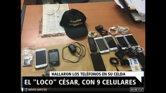 "El loco César": el capo narco que tenía en su celda nueve teléfonos celulares
