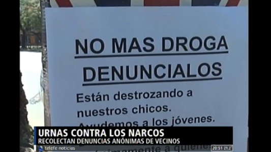 Vecinos instalaron urnas para denunciar kioscos de droga en La Plata