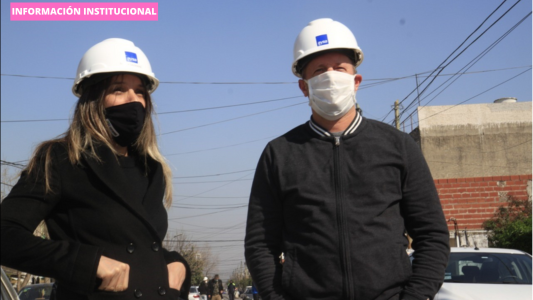 Insaurralde y Galmarini recorrieron una obra en Ingeniero Budge