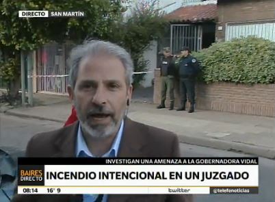 Incendio intencional en el tribunal: video muestra sólo los pies de los atacantes