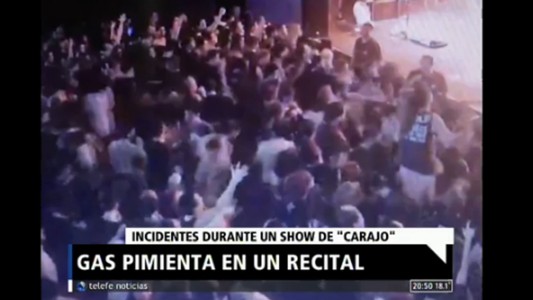 Gas pimienta en un recital