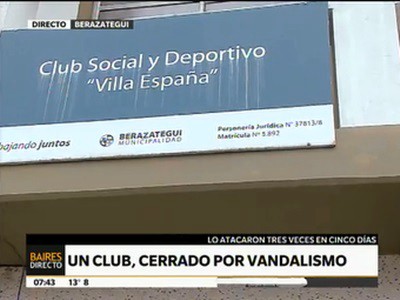 Club cerrado por vandalismo