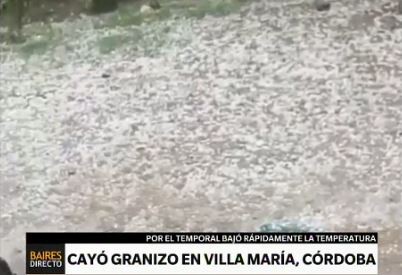 Córdoba: cayó granizo en Villa María