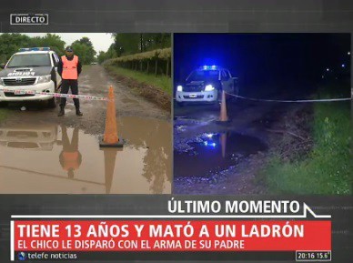 EL chico disparó con el arma del padre