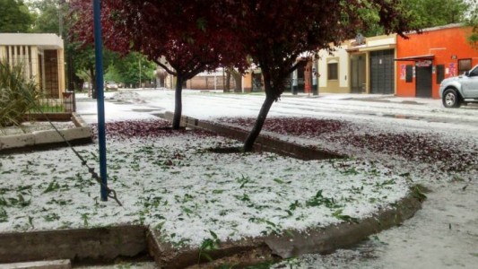 Mendoza: intensa tormenta con granizo en Tunuyán