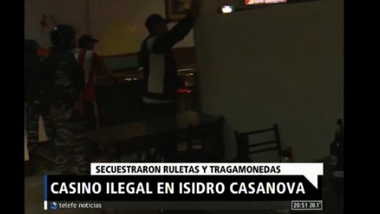 Casino ilegal en Isidro Casanova