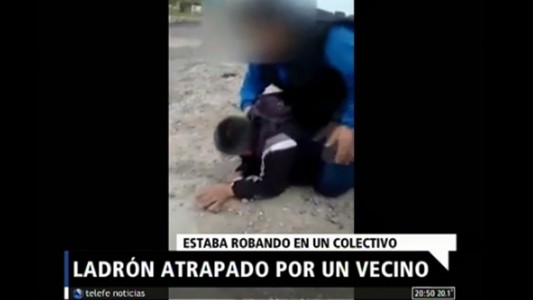 Ladrón atrapado por un vecino