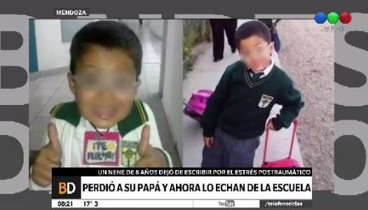 Luego del asesinato de su padre, la escuela no le da vacante a un nene de 8 años