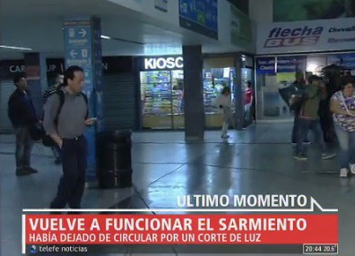 Ya funciona el Sarmiento