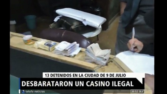 Desbarataron un casino ilegal