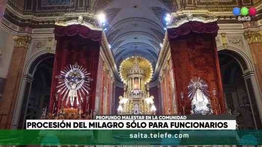 Procesión del Milagro sólo para funcionarios. Profundo malestar en la comunidad