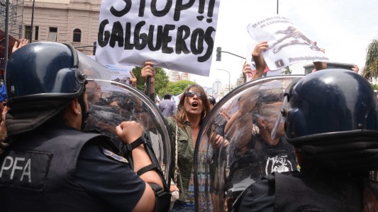 Incidentes entre quienes apoyan las carreras de galgos y quienes esperan que se declaren ilegales en Argentina