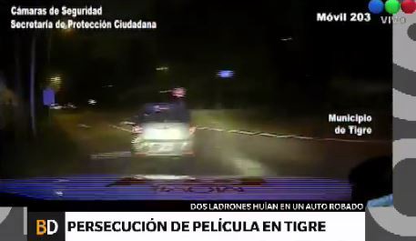 Persecución de película en Tigre: dos detenidos