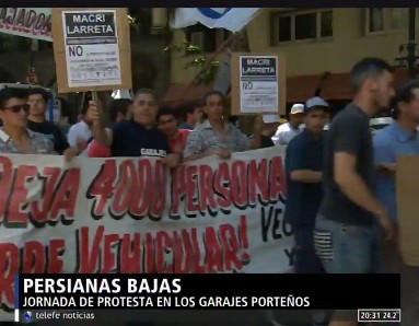 Protesta de garajes porteños