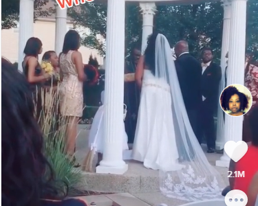 Una mujer embarazada arruina la boda de su amante al irrumpir en la ceremonia y gritar "¡Aquí está tu bebé!"