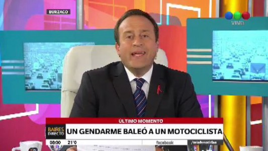 Un gendarme baleó a un motociclista