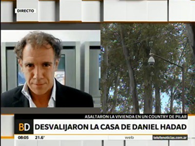 Desvalijaron la casa de Daniel Hadad