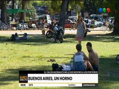 Buenos Aires, un horno el fin de semana